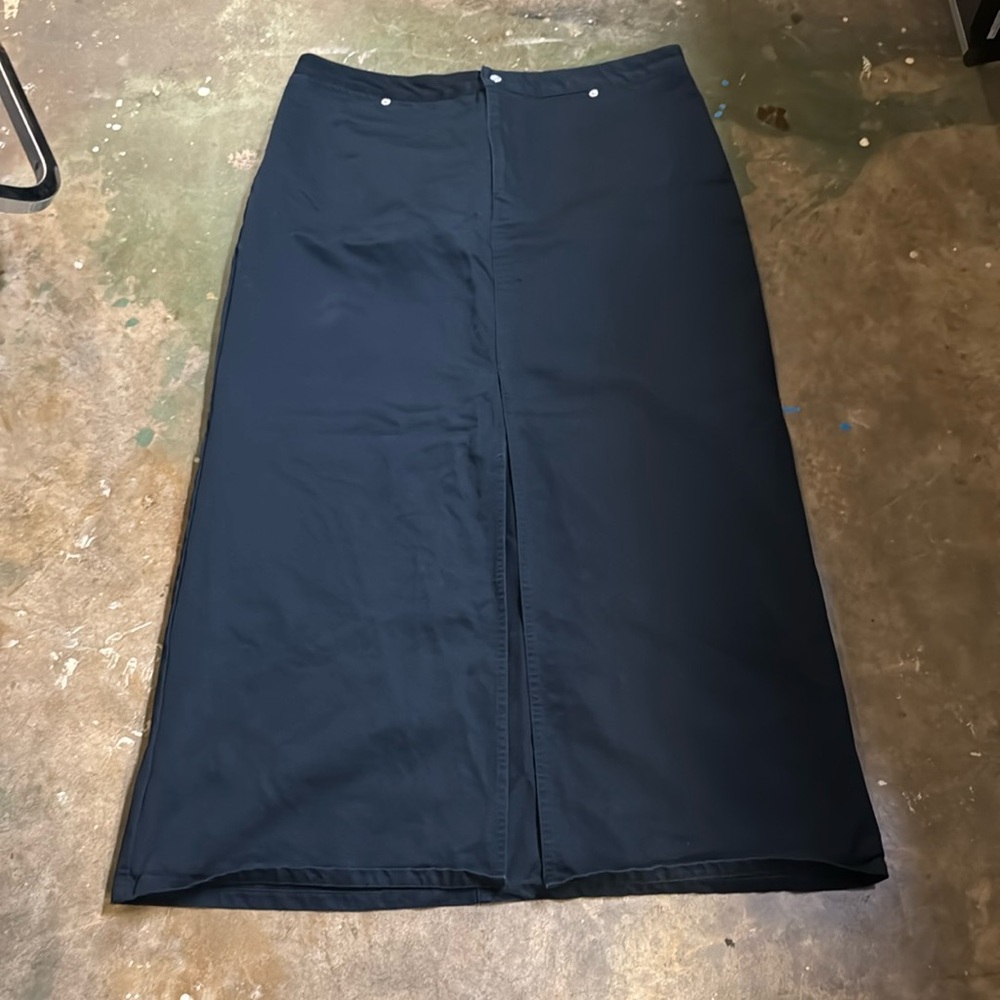 Long black cotton Gap skirt